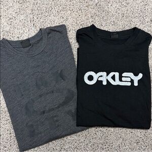Oakley Kids' Black and Dark Gray Tees